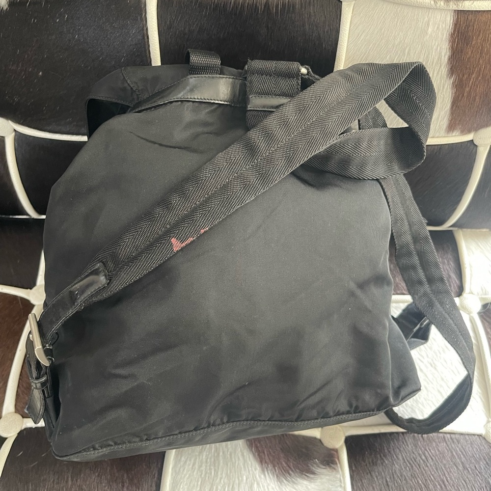 Authentic Prada  Nylon Leather  Backpack  Black - Picture 11 of 16